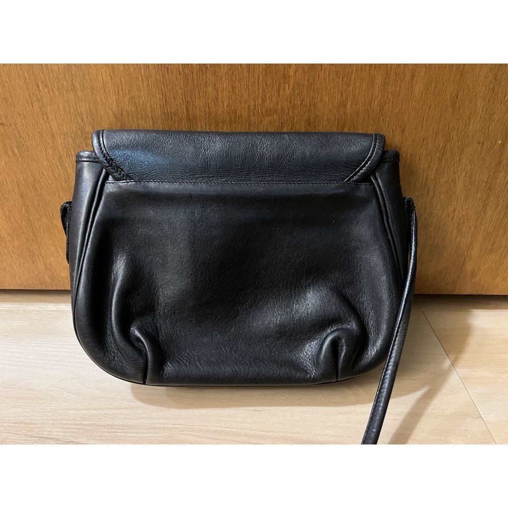 Vintage Coach Cafe 4111‎ Black Leather Crossbody Bag Made In Italy 1751-392 - Picture 8 of 16